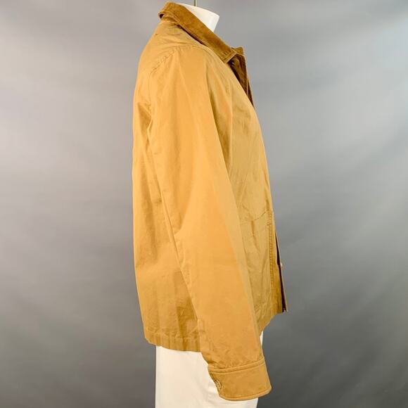 A.P.C. Size L Tan Brown Cotton Corduroy Collar Button Up Jacket - Picture 3 of 8